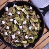 Pesto & Ground Beef Stir Fry