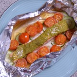 Basil Pesto Salmon In Foil Packets