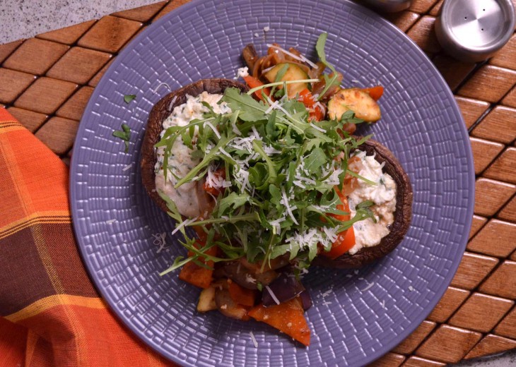 Ricotta Stuffed Portobello Mushrooms