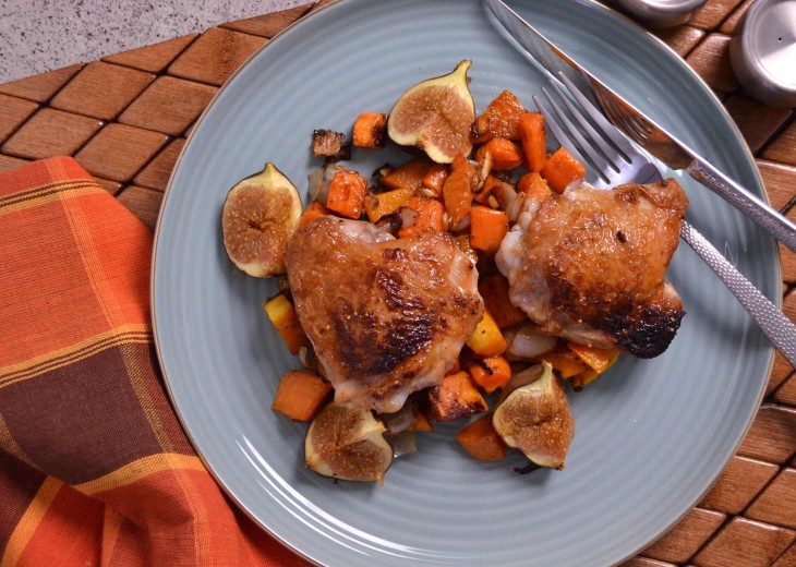 Sticky Chicken and Fig Tray Bake