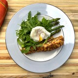 Mustard Glazed Salmon & Poached Egg