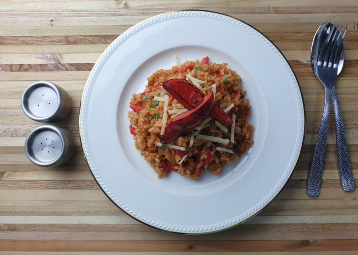 Roasted Red Pepper Risotto