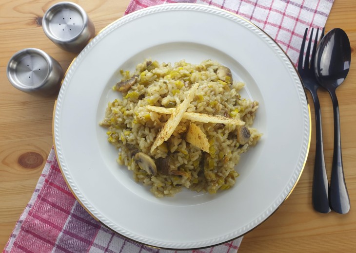 Leek and Mushroom Risotto