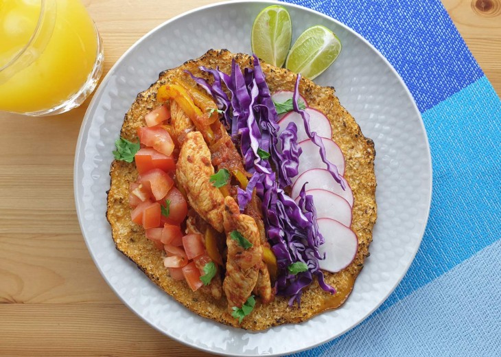 Chicken “cauliflower” tacos