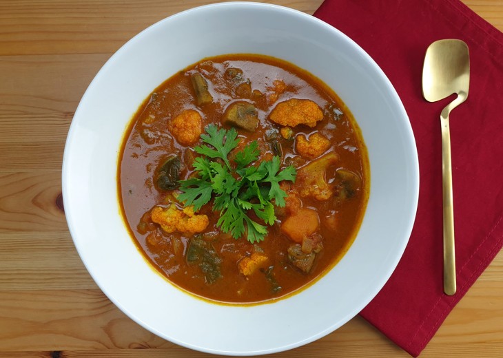Cauliflower and Squash Masala Curry