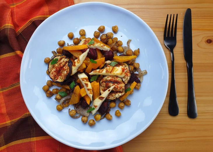 Butternut Squash and Halloumi Salad