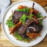 Sumac and Mint-Grilled Lamb Chops with Quinoa Fattoush
