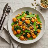 Sweet Potato, Chickpea, Kale & Snow Pea Stir fry