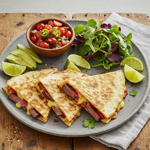 Steak Quesadillas with Cherry Tomato Salsa