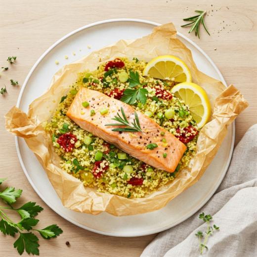 Salmon and Couscous Parcels