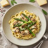 Mushroom and Asparagus Pasta Alfredo