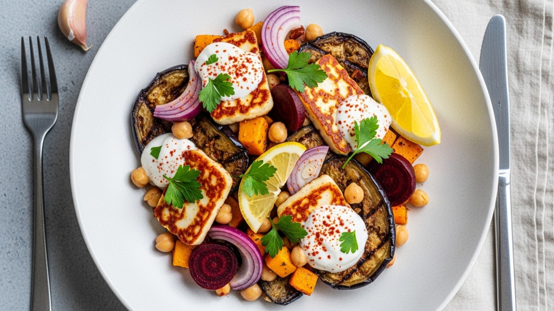 Butternut Squash and Halloumi Salad Recipe | JustCook