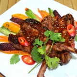 Sticky Lamb Chops with Roasted Root Vegetables