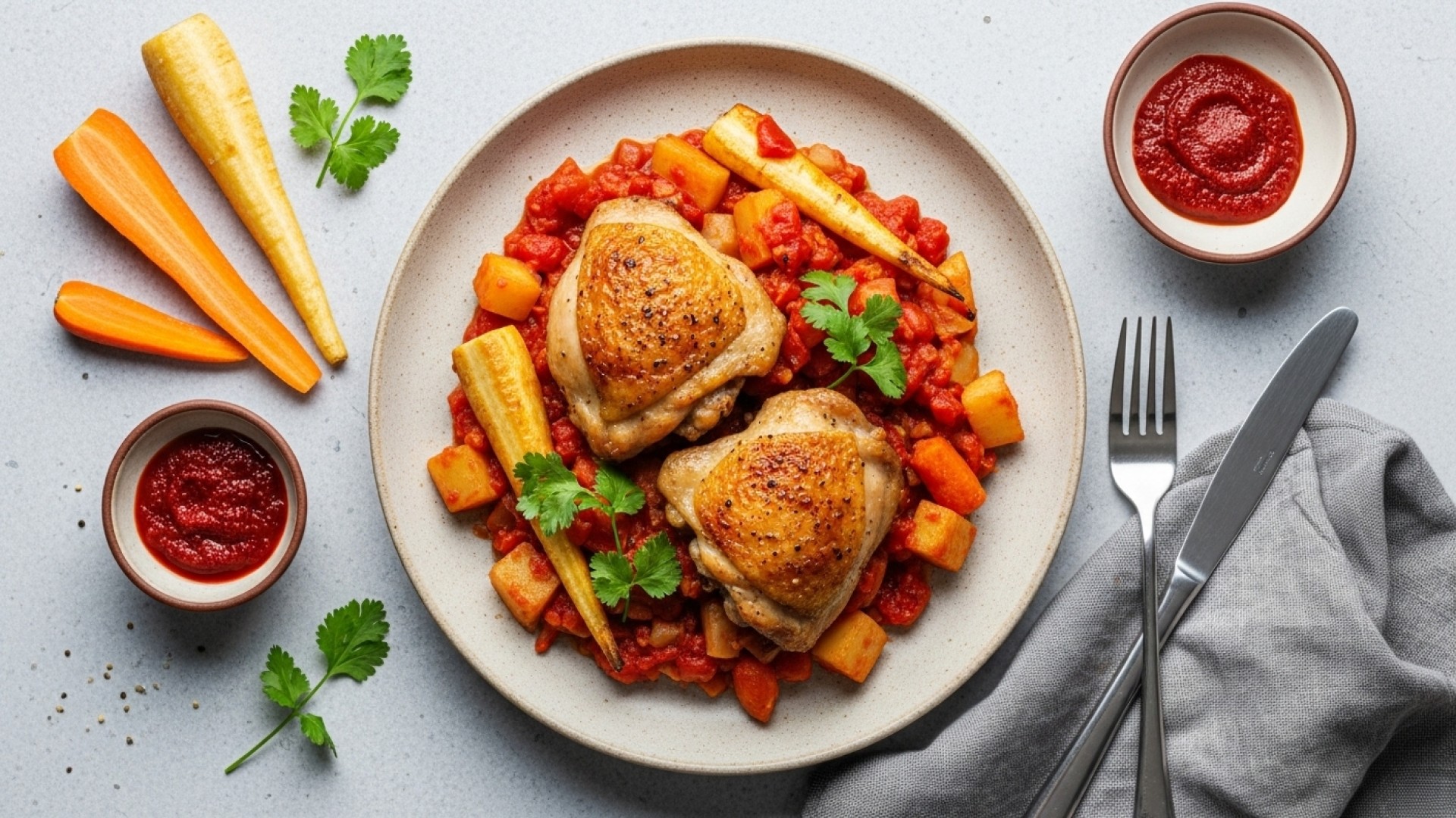 Roasted Chicken Thigh Recipe | JustCook